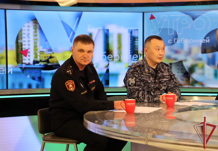 Офицеры Росгвардии стали гостями прямого эфира телеканала «Губерния» в преддверии Дня образования войск национальной гвардии Российской Федерации