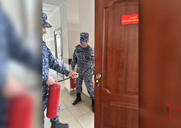 В Управлении Росгвардии по Хабаровскому краю проведена пожарная тренировка