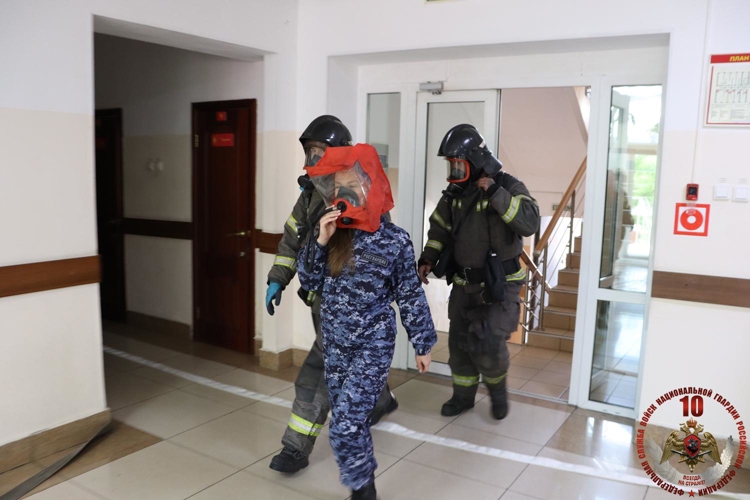 Пожарно-тактическое учение Росгвардии и МЧС прошло в Хабаровском крае